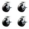 Service Caster 5 Inch Phenolic Swivel Caster Set with Roller Bearings and Brakes SCC SCC-20S520-PHR-TLB-4 - alternate 1